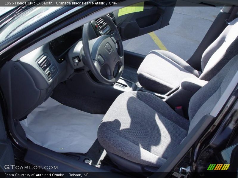 Granada Black Pearl Metallic / Gray 1996 Honda Civic LX Sedan