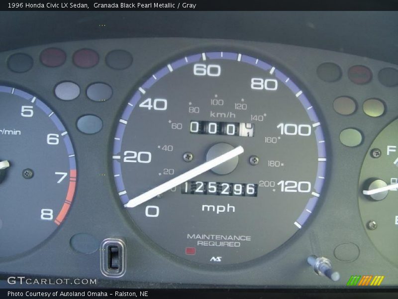 Granada Black Pearl Metallic / Gray 1996 Honda Civic LX Sedan