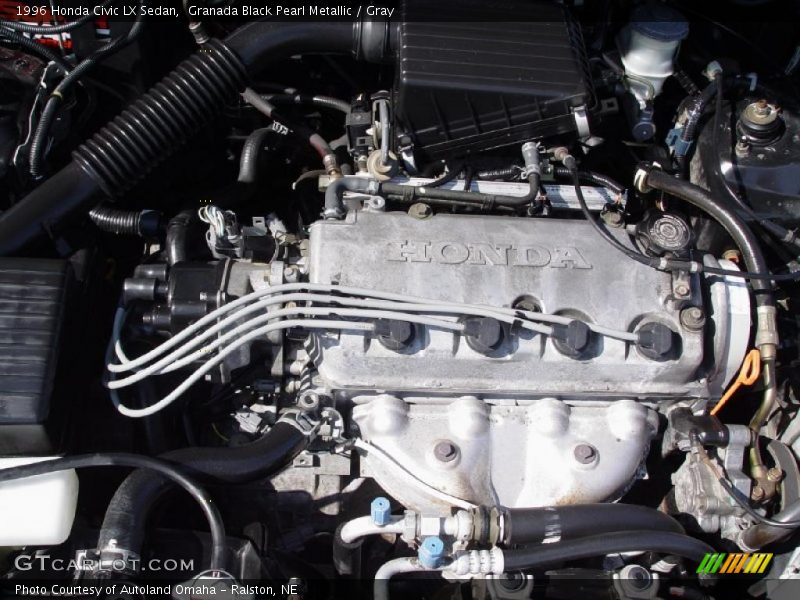 Granada Black Pearl Metallic / Gray 1996 Honda Civic LX Sedan