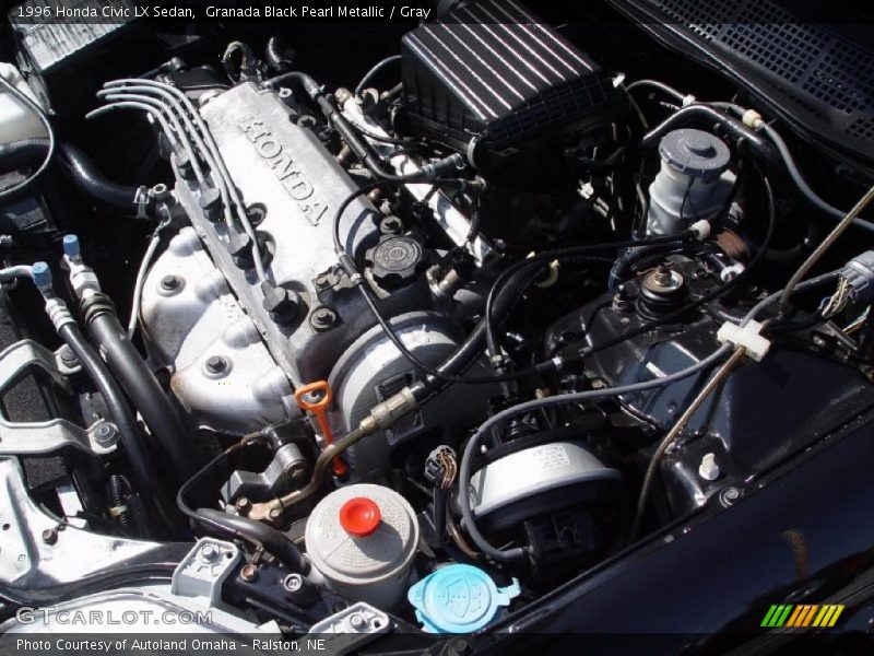 Granada Black Pearl Metallic / Gray 1996 Honda Civic LX Sedan
