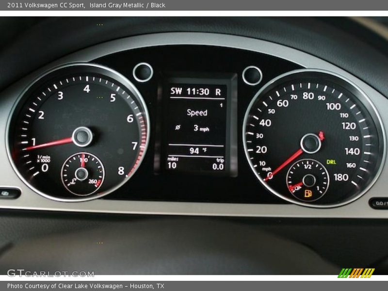 Island Gray Metallic / Black 2011 Volkswagen CC Sport
