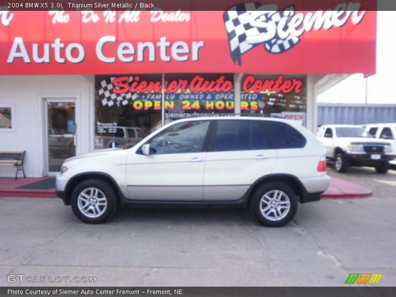 Titanium Silver Metallic / Black 2004 BMW X5 3.0i