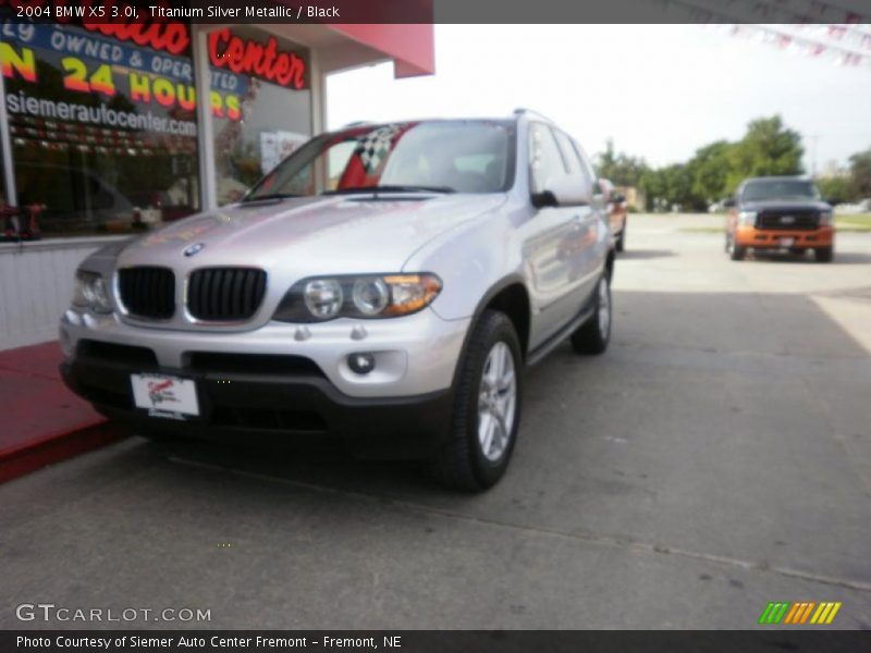 Titanium Silver Metallic / Black 2004 BMW X5 3.0i