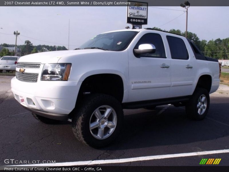 Summit White / Ebony/Light Cashmere 2007 Chevrolet Avalanche LTZ 4WD