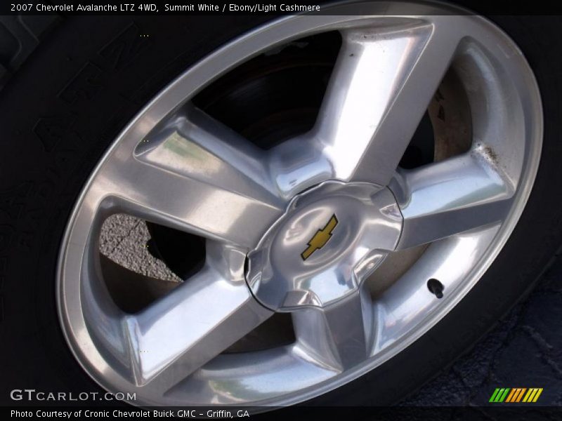 Summit White / Ebony/Light Cashmere 2007 Chevrolet Avalanche LTZ 4WD