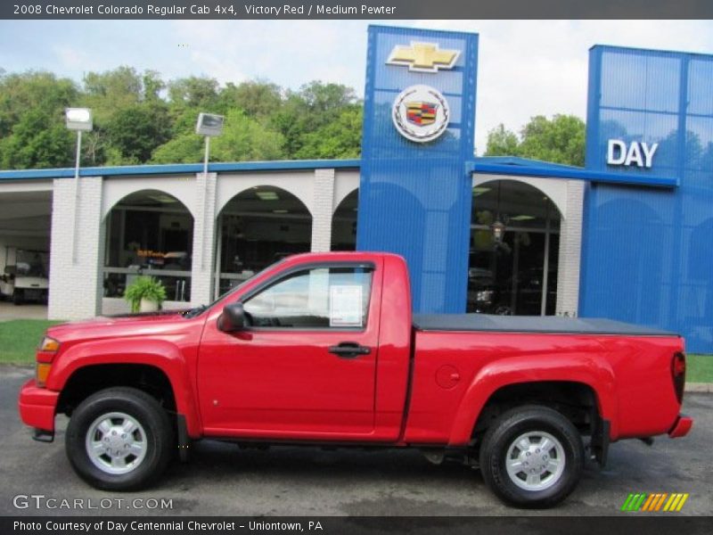 Victory Red / Medium Pewter 2008 Chevrolet Colorado Regular Cab 4x4