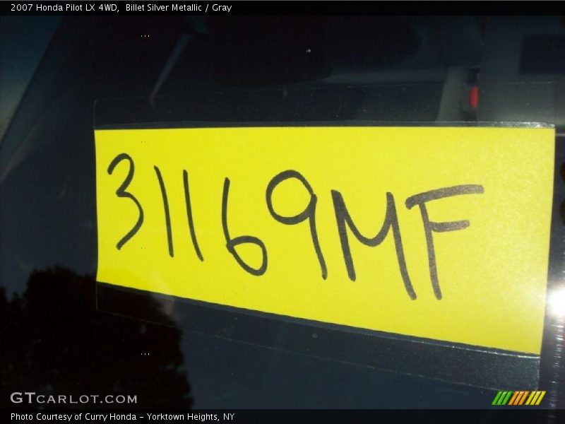 Billet Silver Metallic / Gray 2007 Honda Pilot LX 4WD