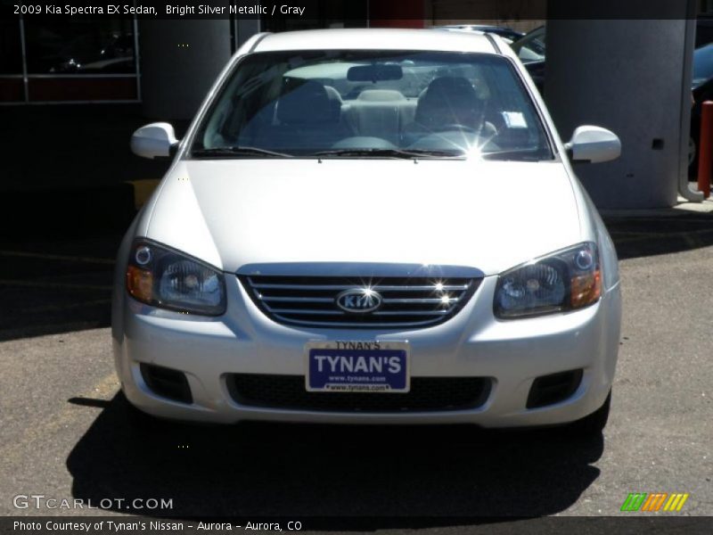 Bright Silver Metallic / Gray 2009 Kia Spectra EX Sedan