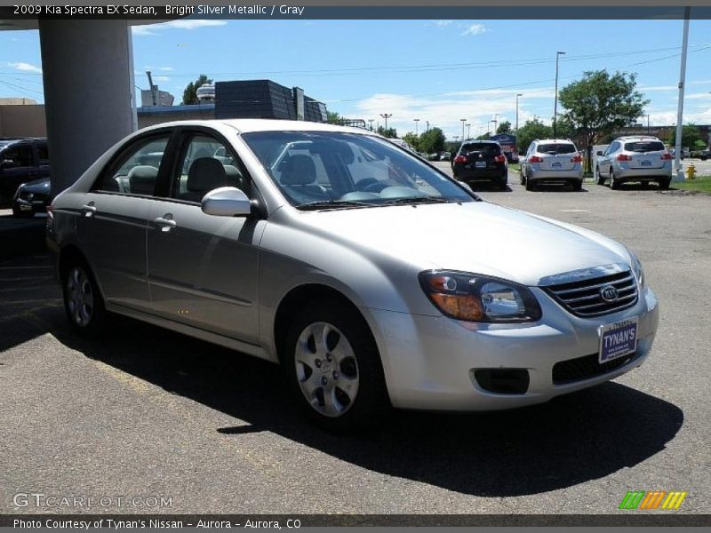 Bright Silver Metallic / Gray 2009 Kia Spectra EX Sedan