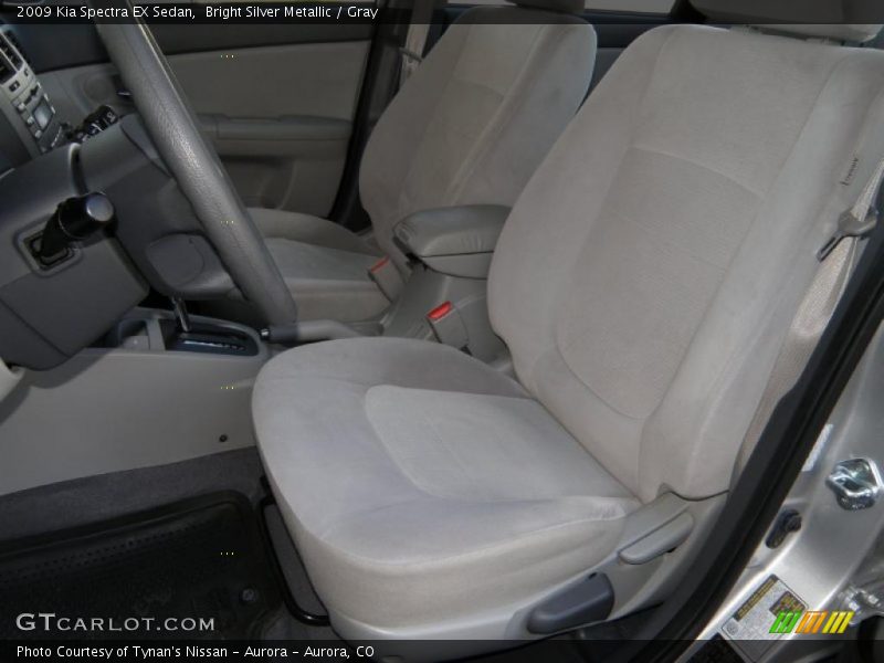 Bright Silver Metallic / Gray 2009 Kia Spectra EX Sedan