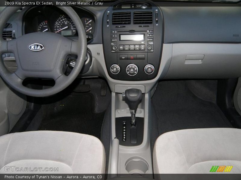 Bright Silver Metallic / Gray 2009 Kia Spectra EX Sedan