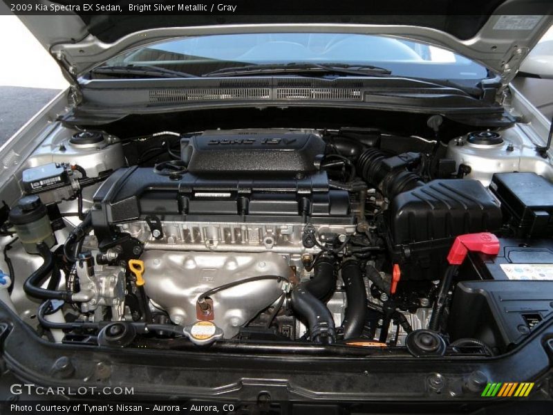 Bright Silver Metallic / Gray 2009 Kia Spectra EX Sedan