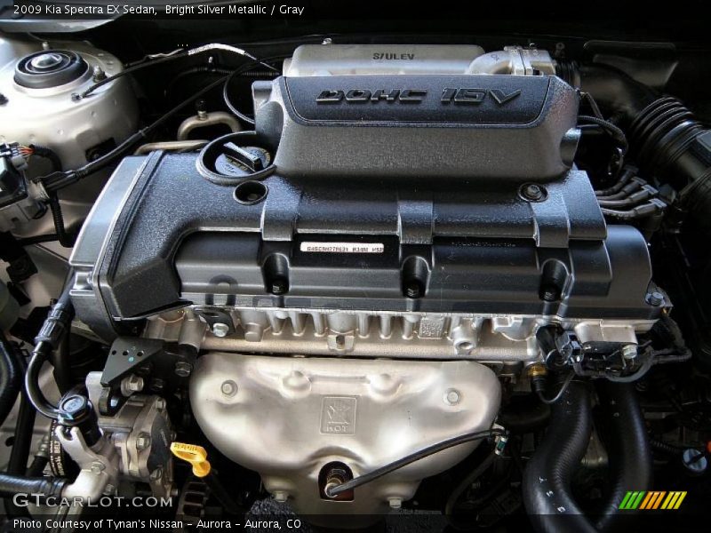 Bright Silver Metallic / Gray 2009 Kia Spectra EX Sedan