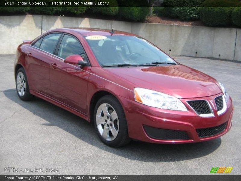 Performance Red Metallic / Ebony 2010 Pontiac G6 Sedan