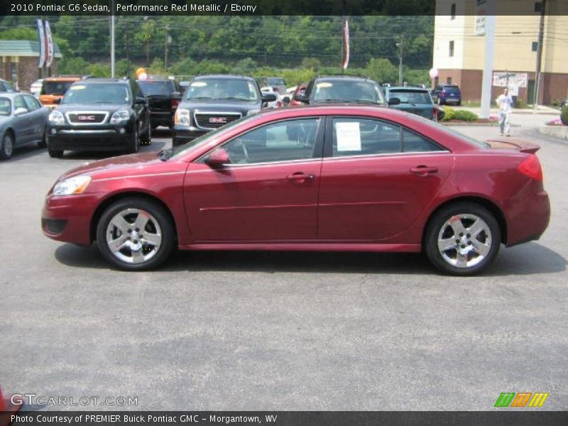 Performance Red Metallic / Ebony 2010 Pontiac G6 Sedan