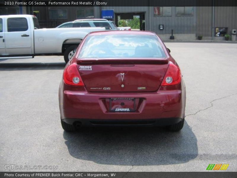 Performance Red Metallic / Ebony 2010 Pontiac G6 Sedan