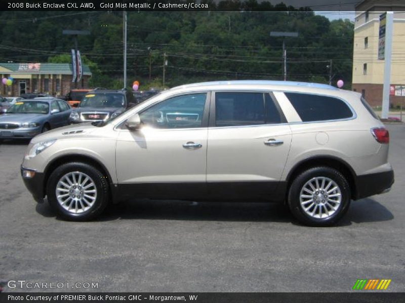 Gold Mist Metallic / Cashmere/Cocoa 2008 Buick Enclave CXL AWD