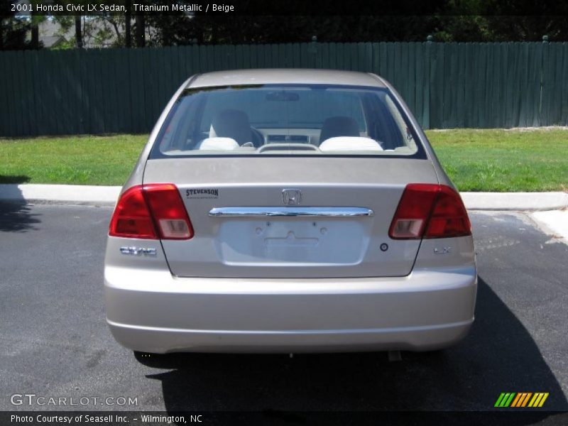 Titanium Metallic / Beige 2001 Honda Civic LX Sedan