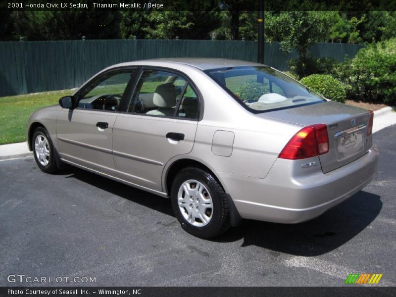 Titanium Metallic / Beige 2001 Honda Civic LX Sedan