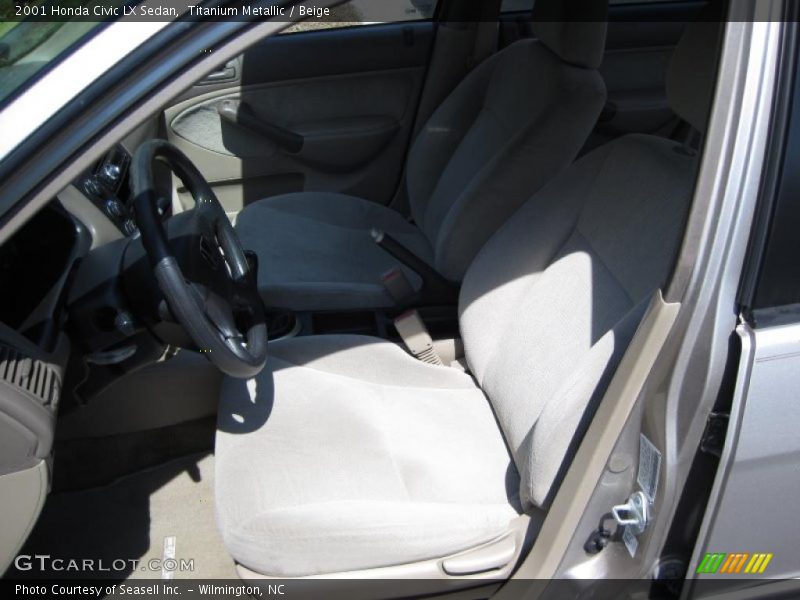 Titanium Metallic / Beige 2001 Honda Civic LX Sedan