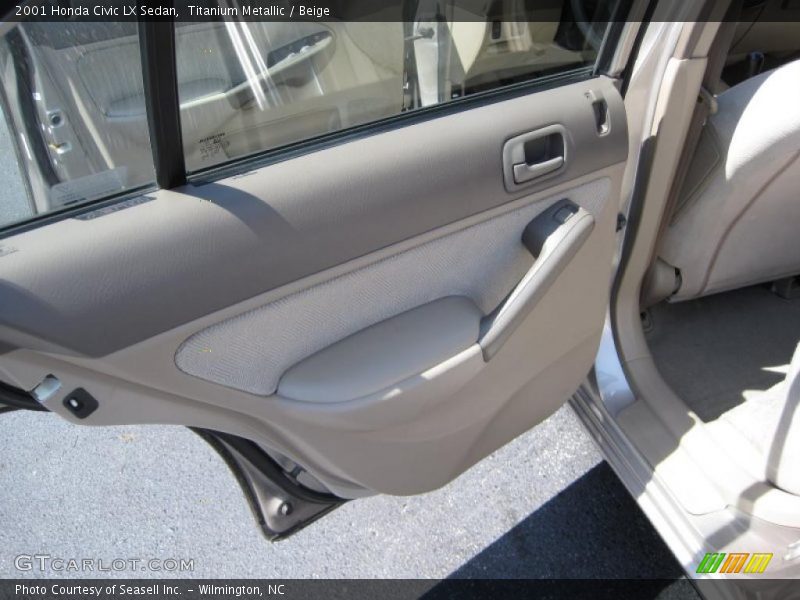 Titanium Metallic / Beige 2001 Honda Civic LX Sedan
