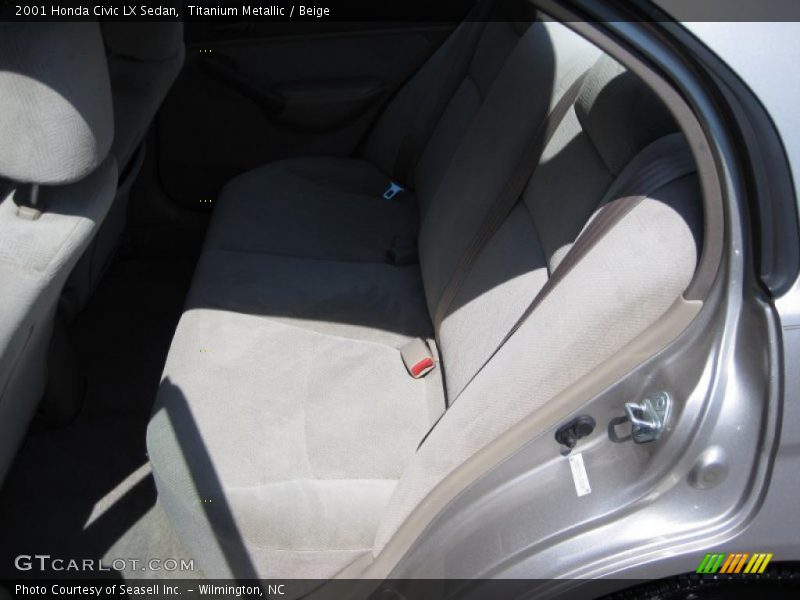 Titanium Metallic / Beige 2001 Honda Civic LX Sedan