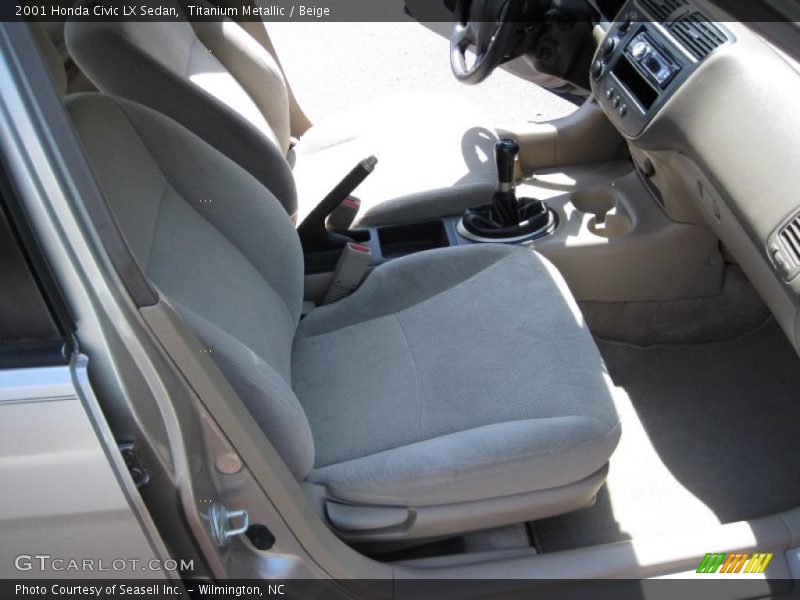 Titanium Metallic / Beige 2001 Honda Civic LX Sedan