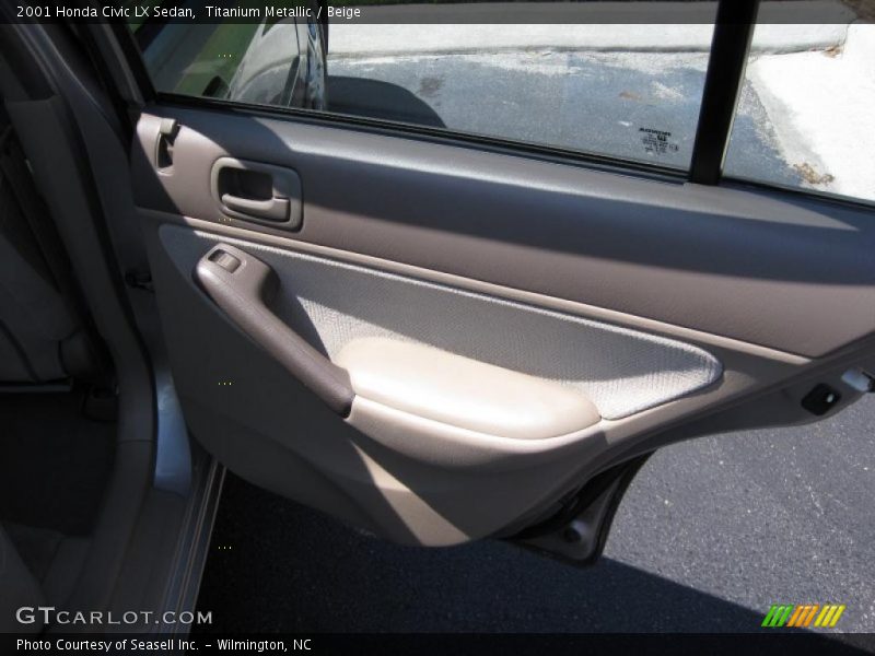 Titanium Metallic / Beige 2001 Honda Civic LX Sedan