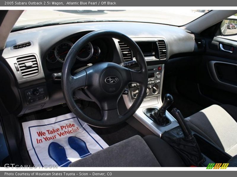 Atlantic Blue Pearl / Off Black 2005 Subaru Outback 2.5i Wagon