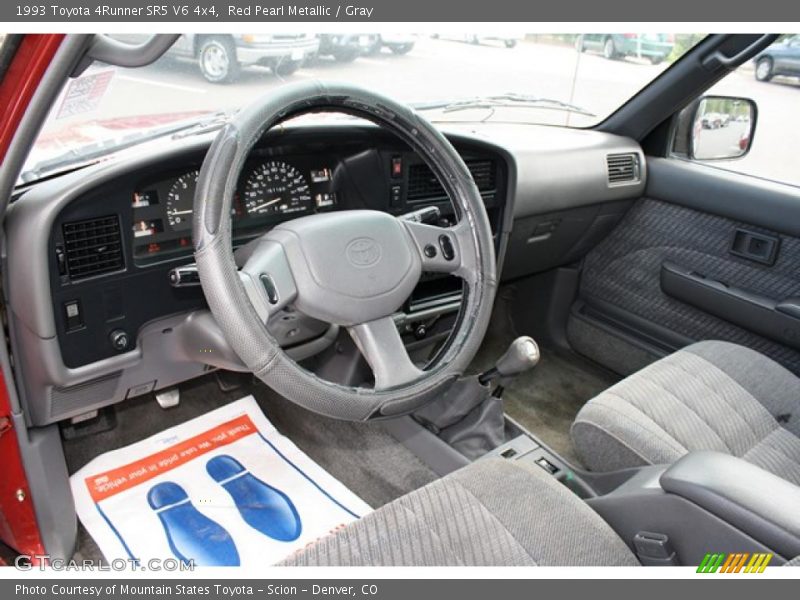 Red Pearl Metallic / Gray 1993 Toyota 4Runner SR5 V6 4x4