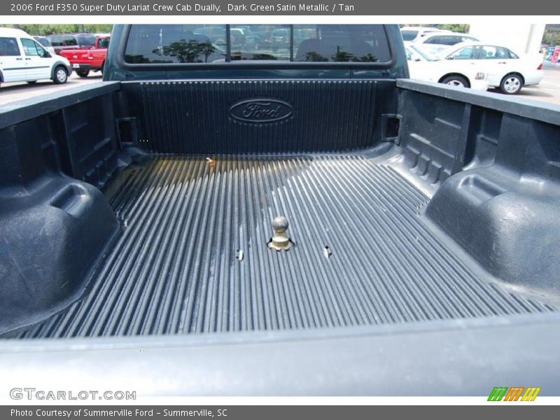 Dark Green Satin Metallic / Tan 2006 Ford F350 Super Duty Lariat Crew Cab Dually