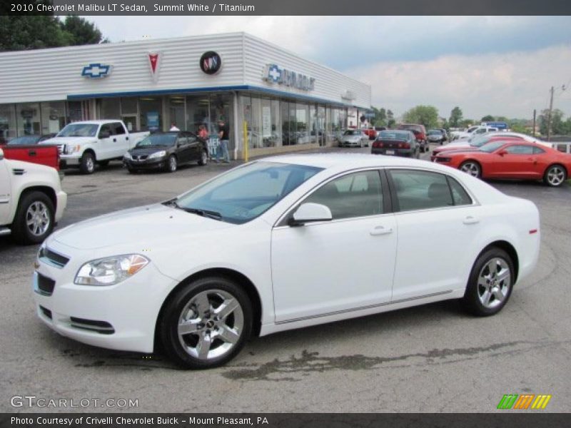 Summit White / Titanium 2010 Chevrolet Malibu LT Sedan