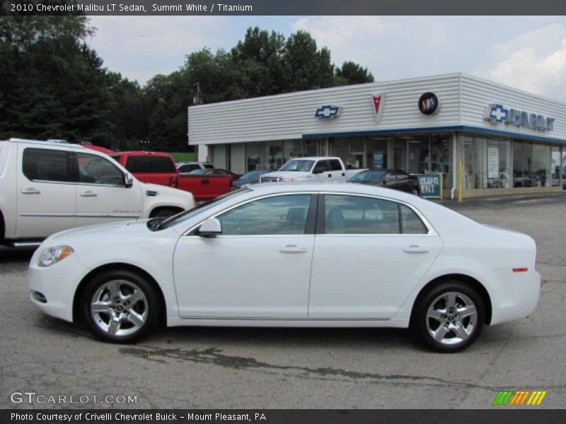 Summit White / Titanium 2010 Chevrolet Malibu LT Sedan