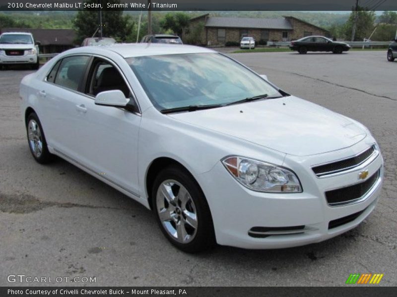 Summit White / Titanium 2010 Chevrolet Malibu LT Sedan