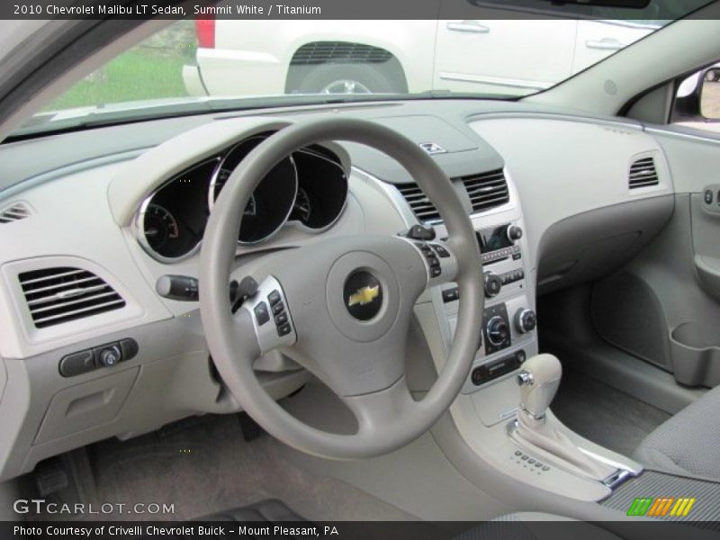 Summit White / Titanium 2010 Chevrolet Malibu LT Sedan