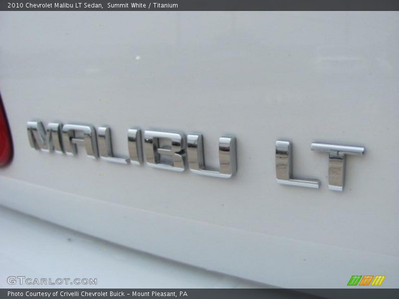 Summit White / Titanium 2010 Chevrolet Malibu LT Sedan