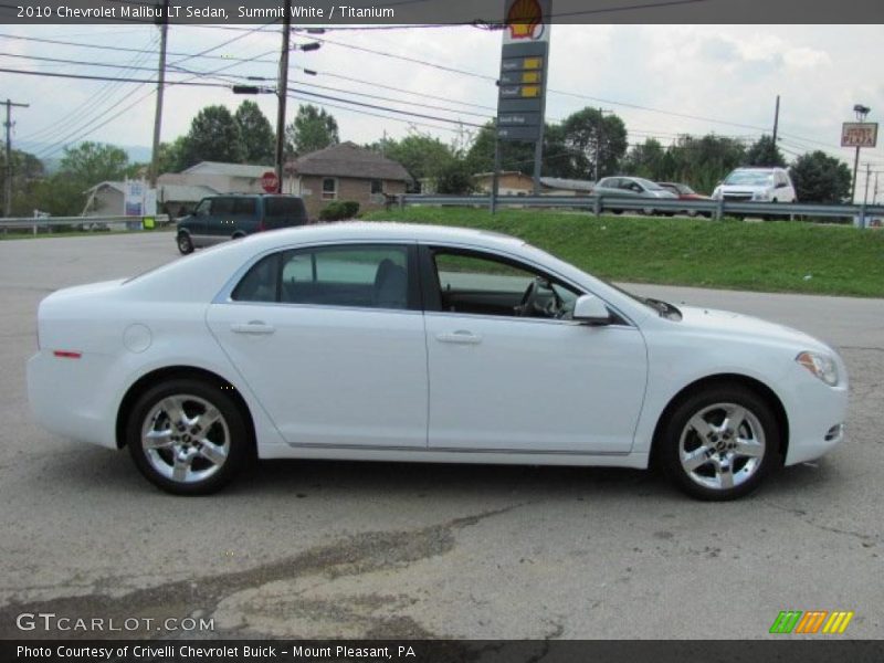 Summit White / Titanium 2010 Chevrolet Malibu LT Sedan