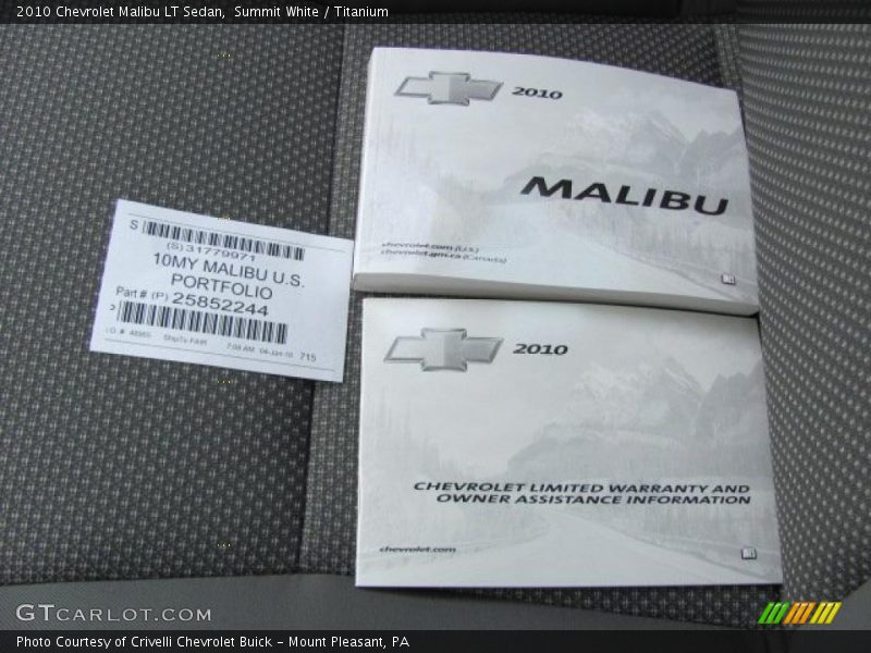 Summit White / Titanium 2010 Chevrolet Malibu LT Sedan