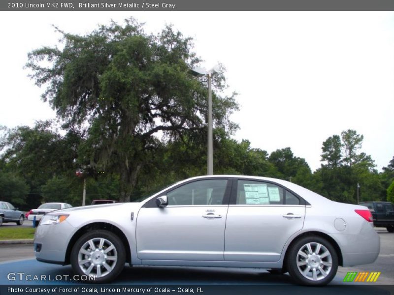 Brilliant Silver Metallic / Steel Gray 2010 Lincoln MKZ FWD