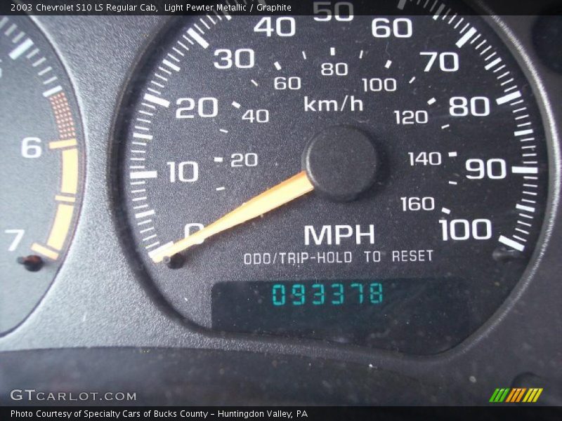 Light Pewter Metallic / Graphite 2003 Chevrolet S10 LS Regular Cab