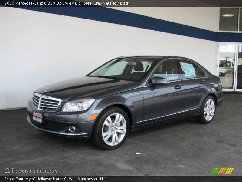 Steel Grey Metallic / Black 2010 Mercedes-Benz C 300 Luxury 4Matic