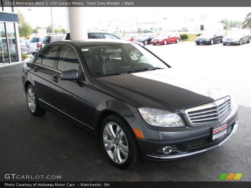 Steel Grey Metallic / Black 2010 Mercedes-Benz C 300 Luxury 4Matic