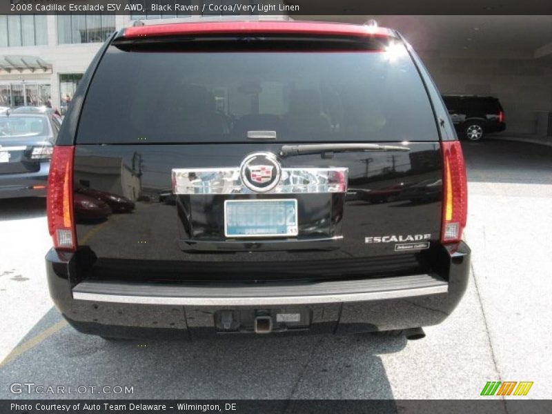 Black Raven / Cocoa/Very Light Linen 2008 Cadillac Escalade ESV AWD