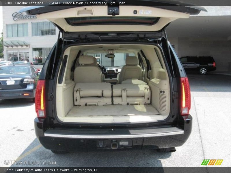Black Raven / Cocoa/Very Light Linen 2008 Cadillac Escalade ESV AWD