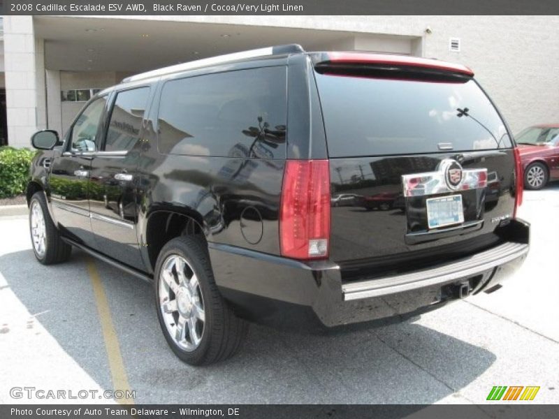 Black Raven / Cocoa/Very Light Linen 2008 Cadillac Escalade ESV AWD