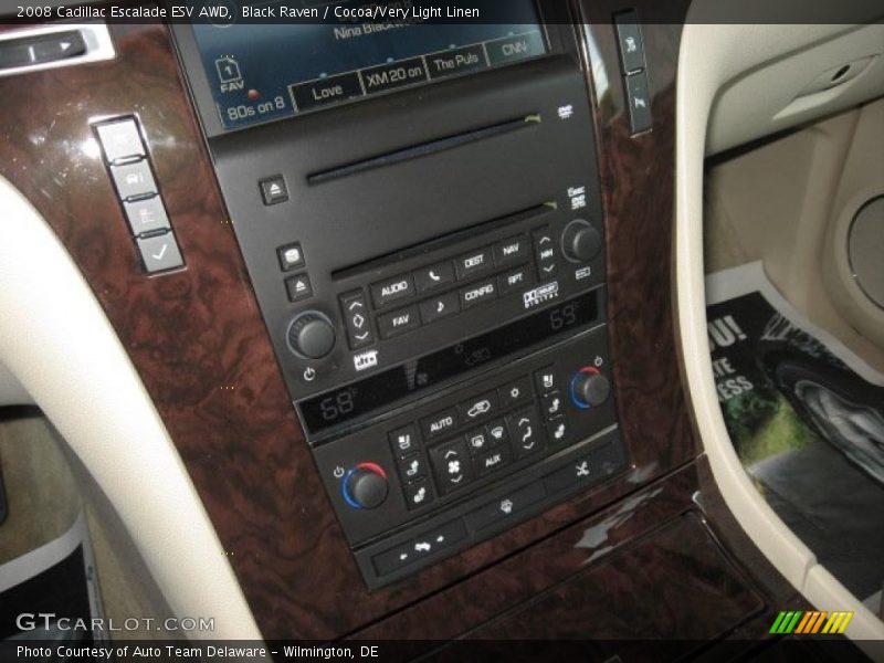 Black Raven / Cocoa/Very Light Linen 2008 Cadillac Escalade ESV AWD