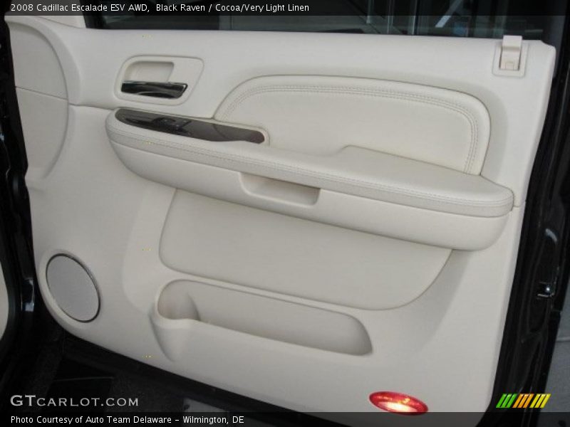 Black Raven / Cocoa/Very Light Linen 2008 Cadillac Escalade ESV AWD
