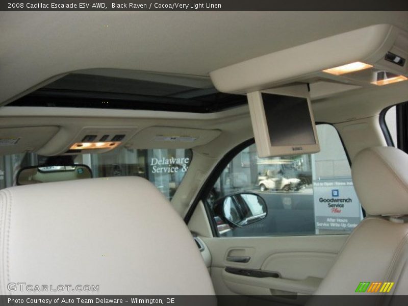 Black Raven / Cocoa/Very Light Linen 2008 Cadillac Escalade ESV AWD