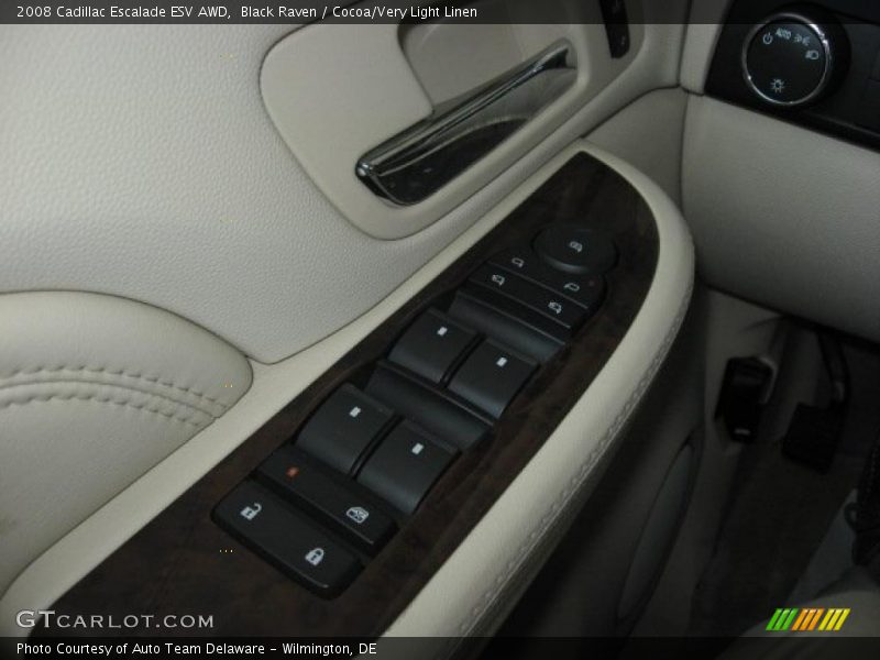 Black Raven / Cocoa/Very Light Linen 2008 Cadillac Escalade ESV AWD