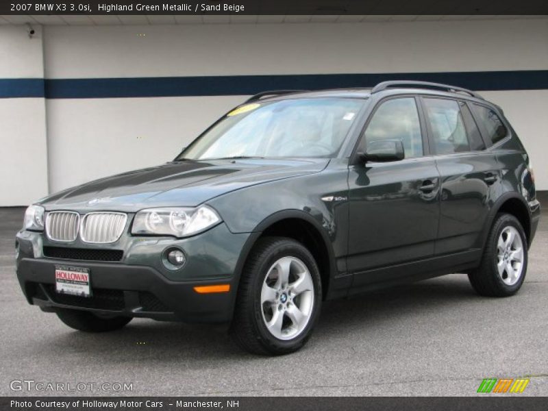 Highland Green Metallic / Sand Beige 2007 BMW X3 3.0si